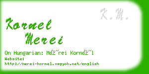 kornel merei business card